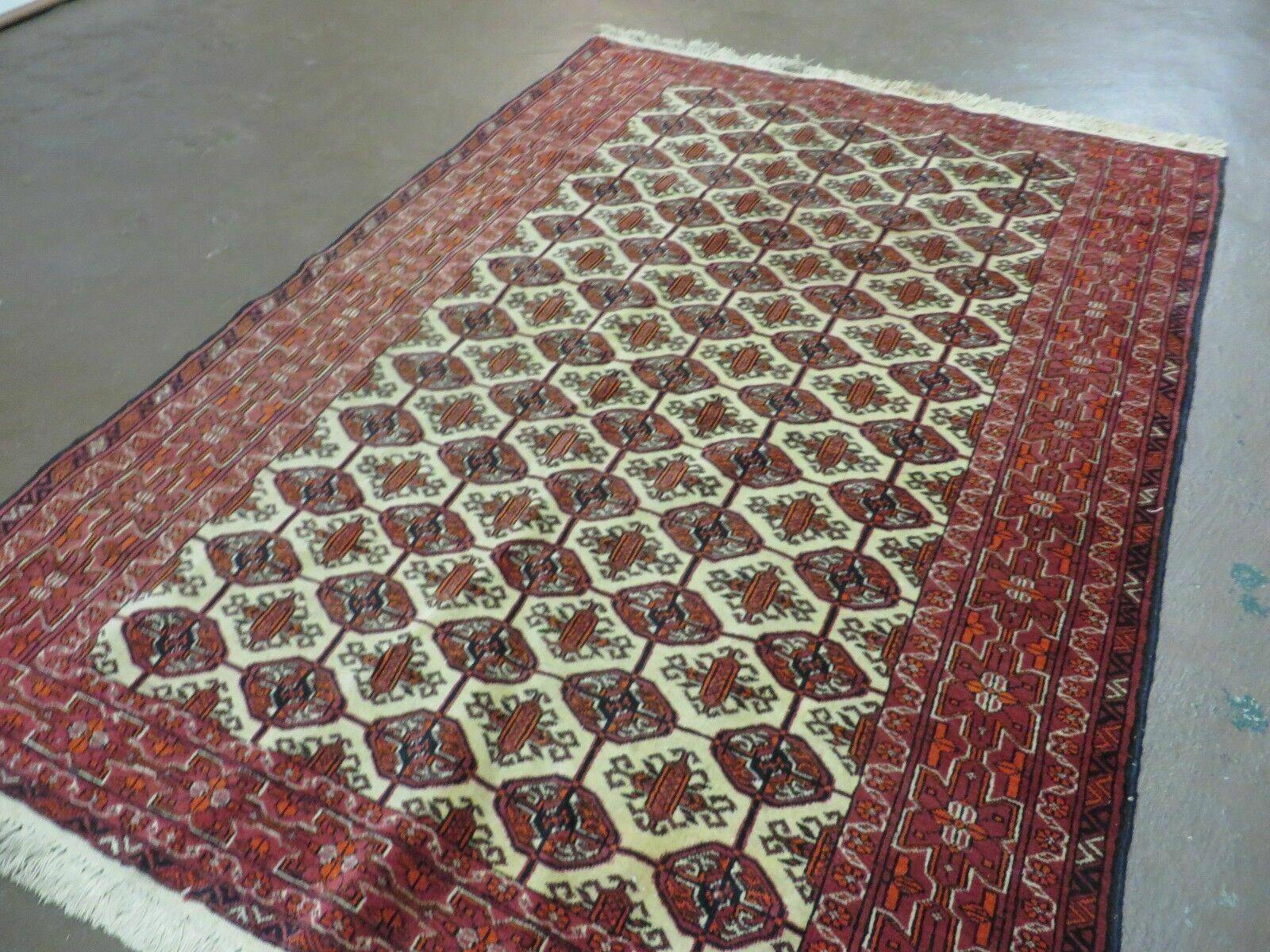 4' X 6' Handmade Finely Knotted Pakistan Turkoman Bokhara Wool Rug Nice - Jewel Rugs