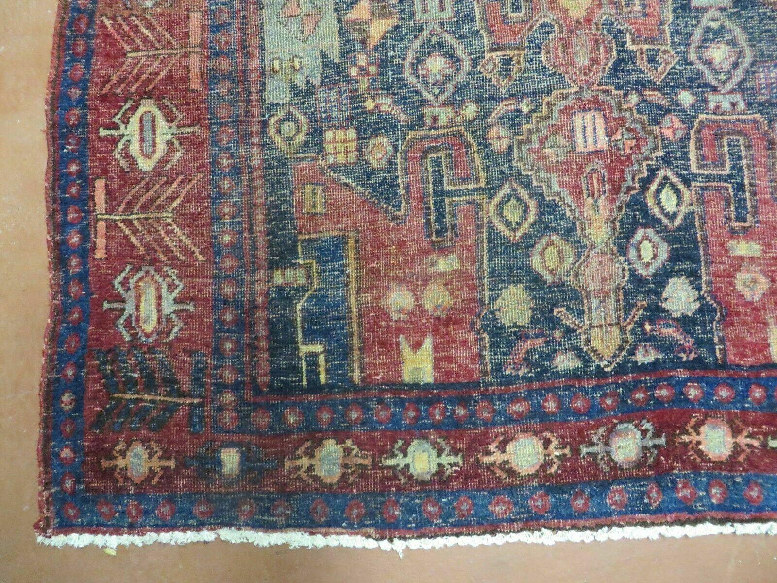 4' X 10' Antique Handmade Turkish Floral Tribal Oriental Wool Rug #627 - Jewel Rugs