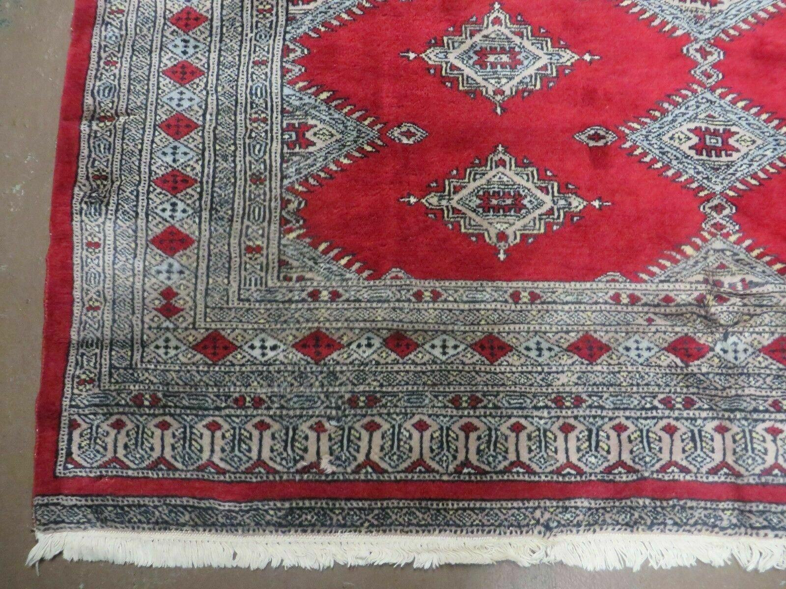 5' X 8' Vintage Handmade Bokhara Turkoman Pakistan Wool Rug Carpet Red Nice - Jewel Rugs