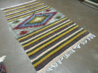 4' X 7' Vintage Handmade Latin American Mexican Wool Blanket Kilim Rug Nice # B - Jewel Rugs