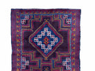 3 X 4.4 Vintage Handmade Tribal Wool Rug Baluchi Rug Afghan Rug Purple Blue Nice - Jewel Rugs