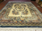 8'6" X 11' Handmade Chinese Aubusson Rug Plush Carving Carpet 90 Line Sculpture - Jewel Rugs