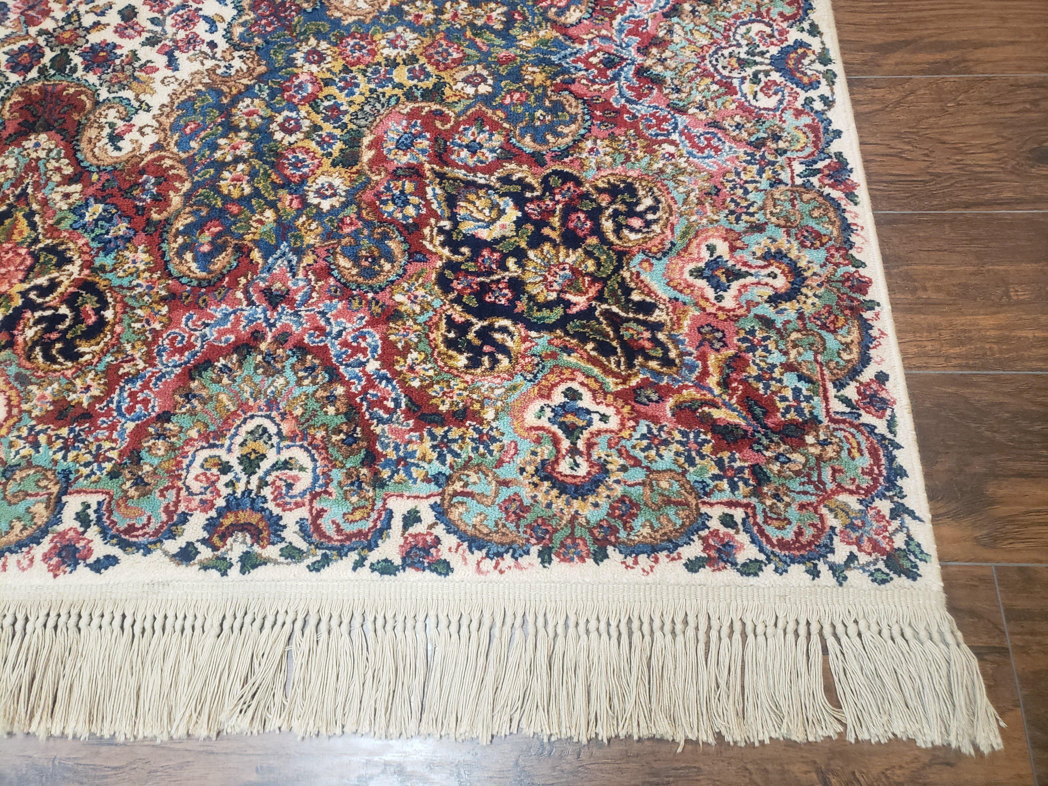 10x14 Karastan Kirman Rug, Karastan Floral Kirman 742, Wool Karastan Carpet, 10 x 14 Vintage Area Rug USA, Original Collection 700 Series - Jewel Rugs