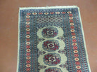 2' X 10' Vintage Handmade Bokhara Turkoman Pakistani Wool Runner Rug Narrow Nice - Jewel Rugs