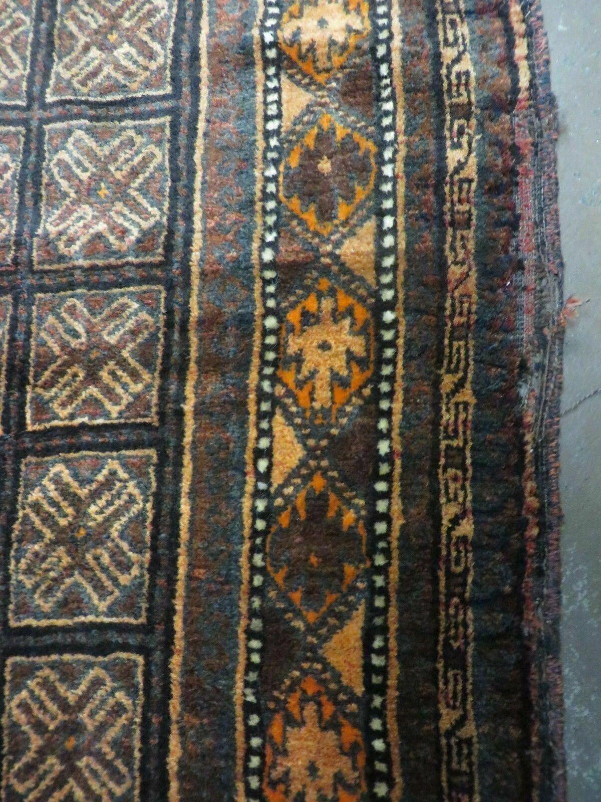 5'6" X 13' Antique Handmade Afghan Balouch Wool Rug Tribal Veg Dye Kalegy Nice - Jewel Rugs