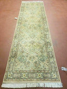 2' 7" X 9' Vintage Handmade India Floral Oriental Wool Runner Rug Hand Knotted - Jewel Rugs