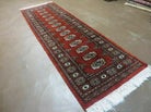 2' 5" X 7' 6" Vintage Handmade Bokhara Turkoman Pakistani Red Wool Runner Rug Nice - Jewel Rugs