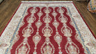 Dark Red Silk Carpet 5.3 x 7.6 ft, 5x8 Silk Rug, New Turkish Silk Carpet, Mint Condition, Beige & Red Area Rug, Bamboo Silk, High Quality - Jewel Rugs