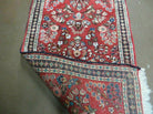 2' 1" X 4' Handmade Vintage Red Indian Wool Rug Organic Dues Red Nice # 21 - Jewel Rugs