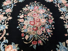 9' X 12' Hand Made Art Deco Aubusson Wool Rug 90 Lines Chinese Plush Pile Pink - Jewel Rugs