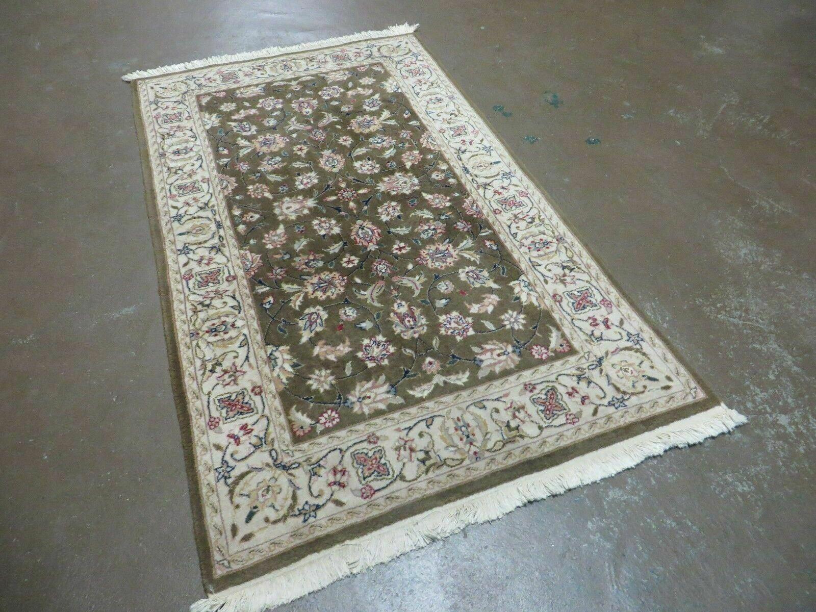 3' X 5' Handmade Indian Jaipur Wool Rug Carpet Nice # 844 Black - Jewel Rugs