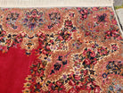 10x14 Karastan Rug Red Medallion Kirman #762 Wool Karastan Carpet Vintage 10 x 14 Area Rug - Jewel Rugs