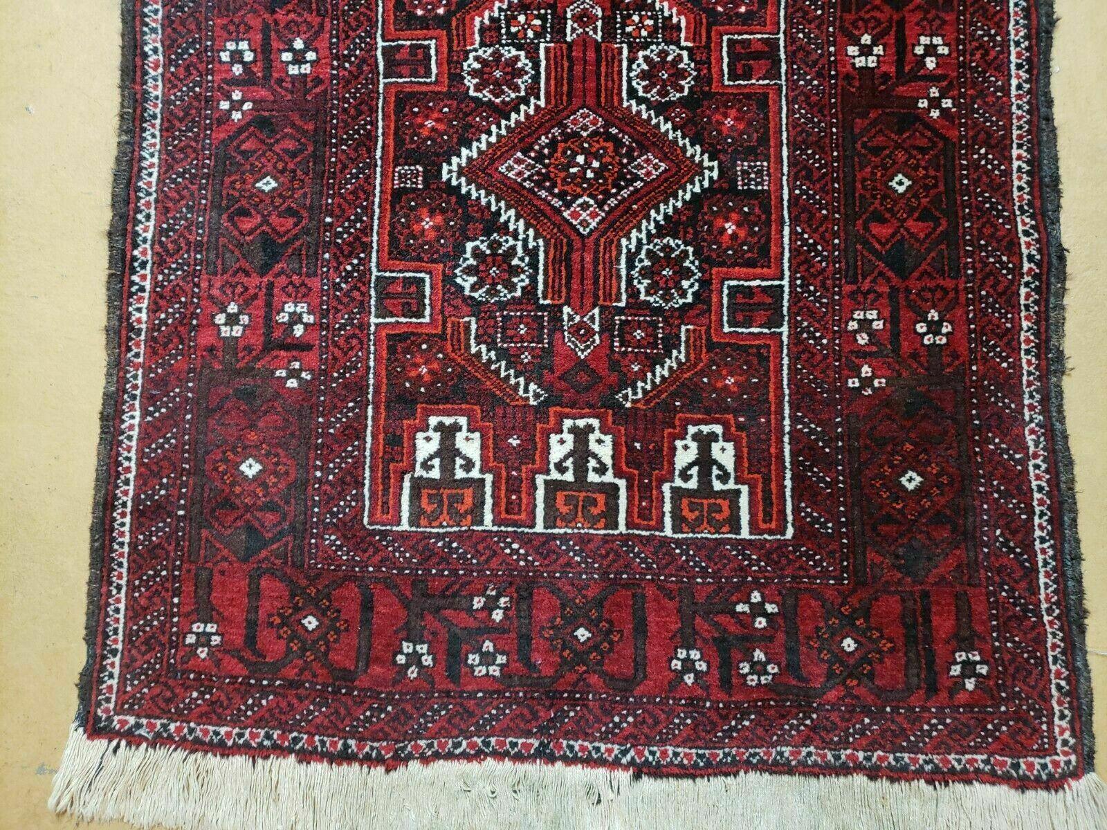 3' X 5' Vintage Handmade Turkoman Bokhara Balouch Woven Wool Rug Nice - Jewel Rugs