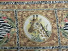 5' X 6' Handmade Aubusson Savonnerie Design Needlepoint Rug Flat Safari Zebra Rare Bohemian Eclectic Home Décor - Jewel Rugs