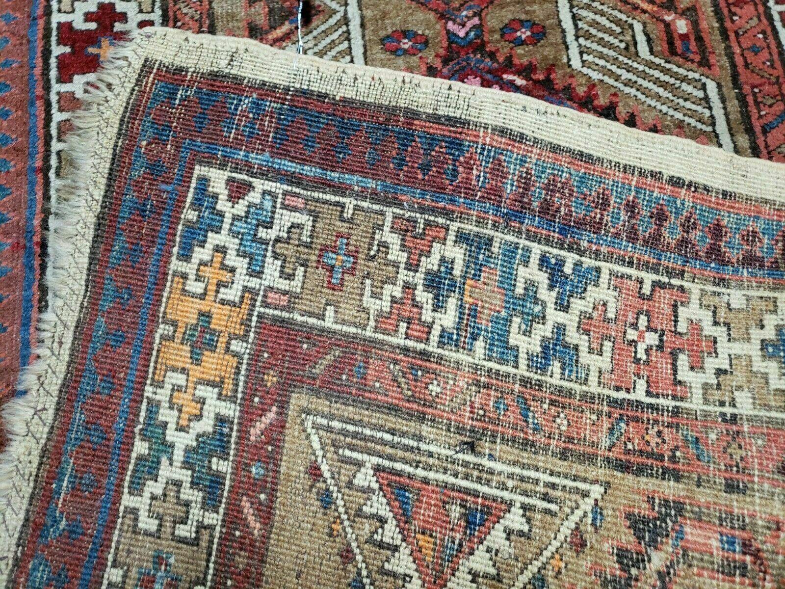 3' 2" X 5' 6" Antique Handmade Turkish Wool Rug Carpet Camel Hair Wow - Jewel Rugs