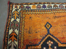 4' 6"X 16' 6" Antique Handmade India Geometric Wool Rug Tribal Veg Dye Nice - Jewel Rugs