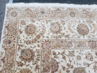 Vintage Pak Persian Oriental Rug 10x14, Hand-Knotted Wool, Pakistan Wool & Silk Highlights Carpet, Fine Floral X-Large Living Room Area Rug - Jewel Rugs