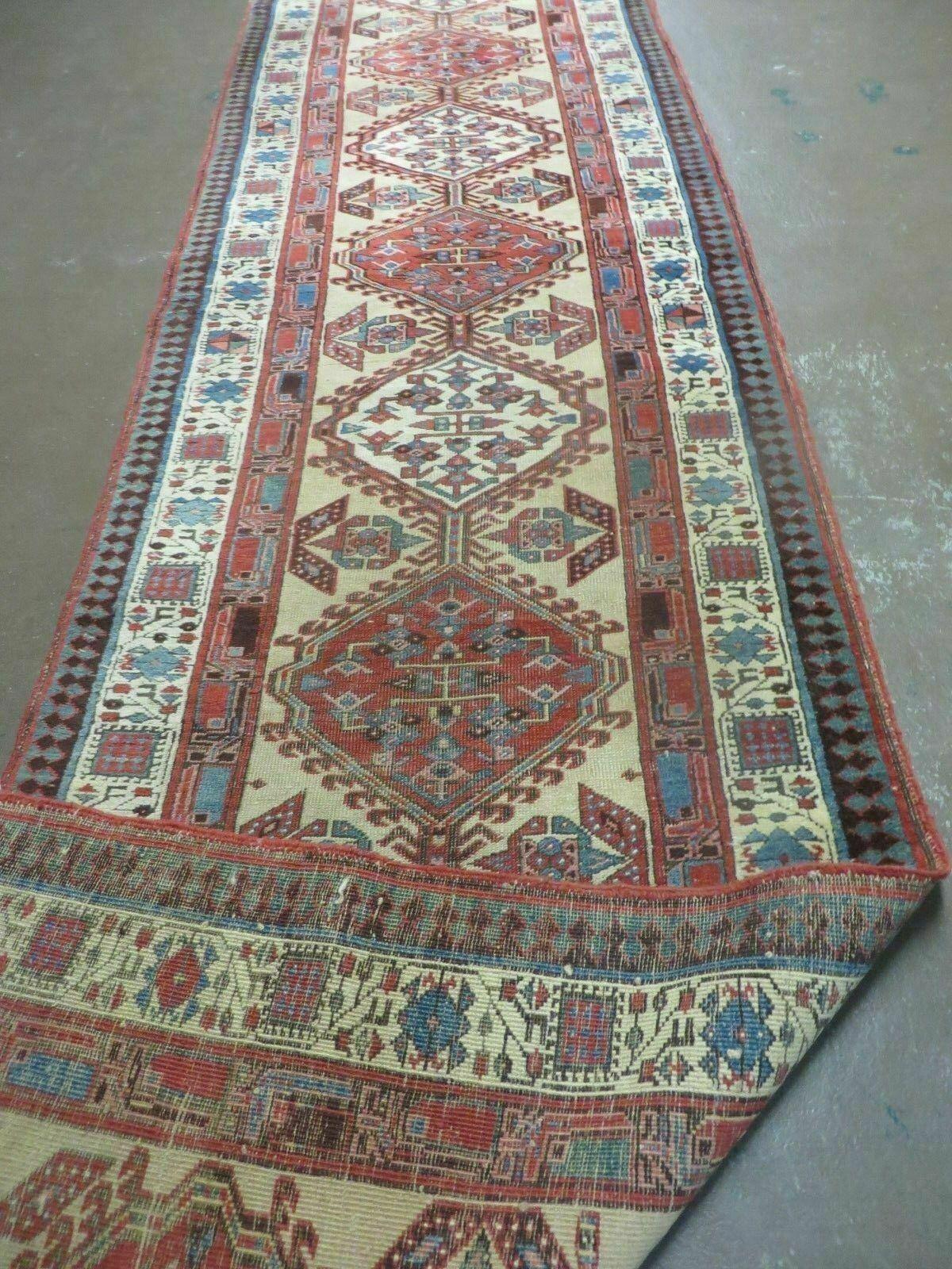 2'11" X 17' Antique Handmade Turkish Wool Oriental Rug Runner Carpet Camel Hair Wow - Jewel Rugs