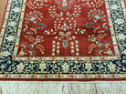 4' X 6' Vintage Handmade Pakistani Rug Highly Detailed Red - Jewel Rugs