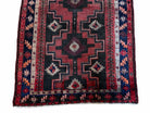 4 X 7 Antique Handmade Wool Tribal Rug Geometric Bold Organic Dyes Black Red - Jewel Rugs