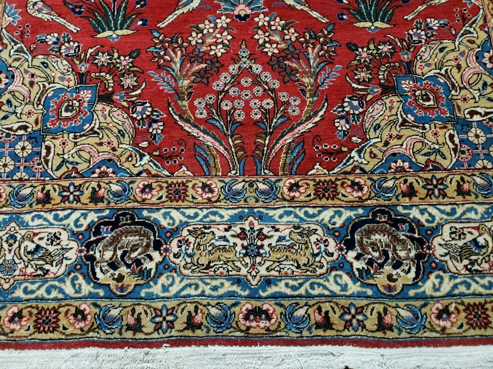 5' X 7' Ultra Fine Handmade India Floral Oriental Tree Of Life Wool Rug Deer Bird Traditional Home Décor - Jewel Rugs