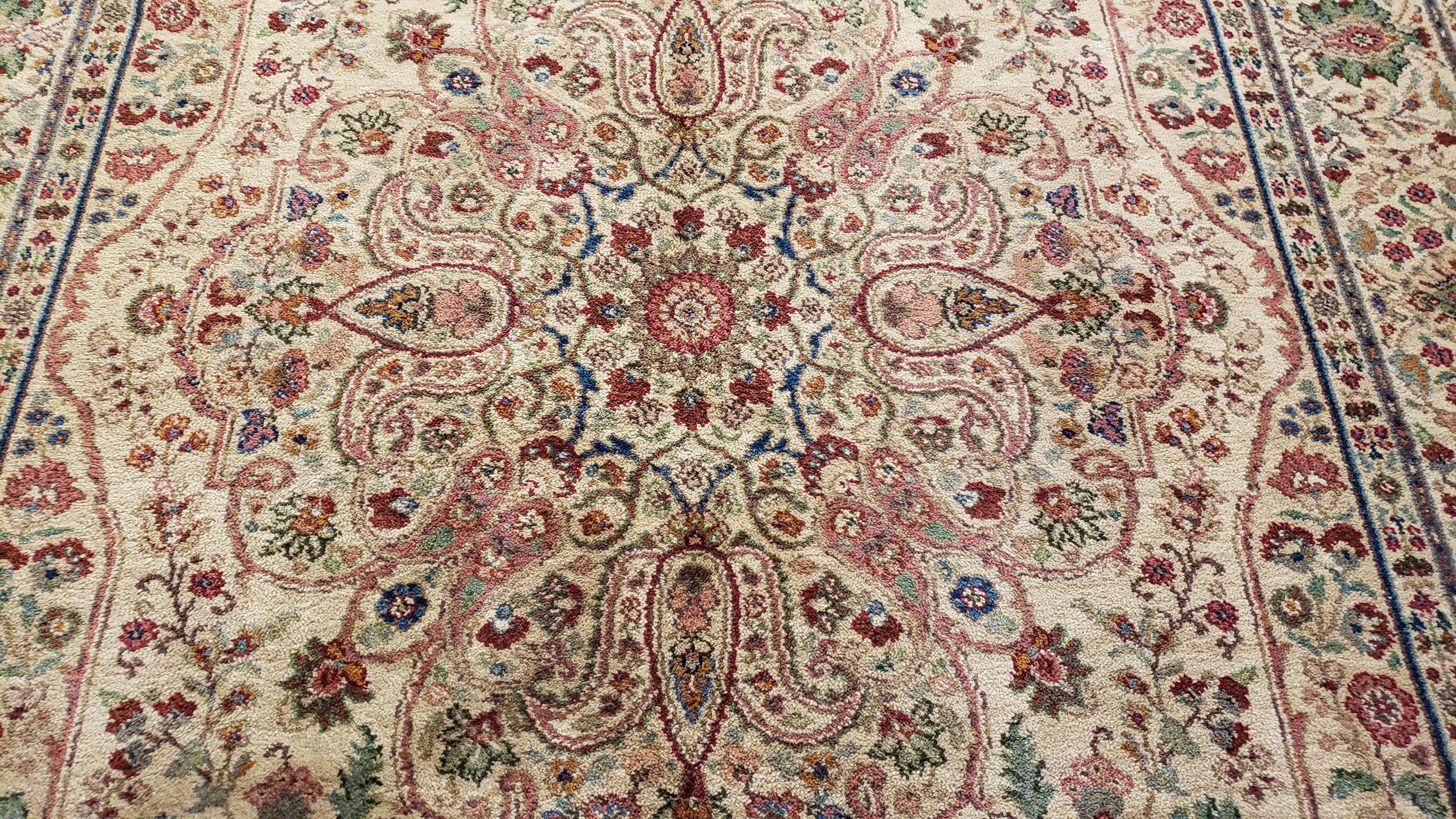 6x9 Karastan Samovar Teawash 900-909 Ta brizz Medallion USA Made 5' 5" x 9" Wool Carpet Vintage Nice - Jewel Rugs