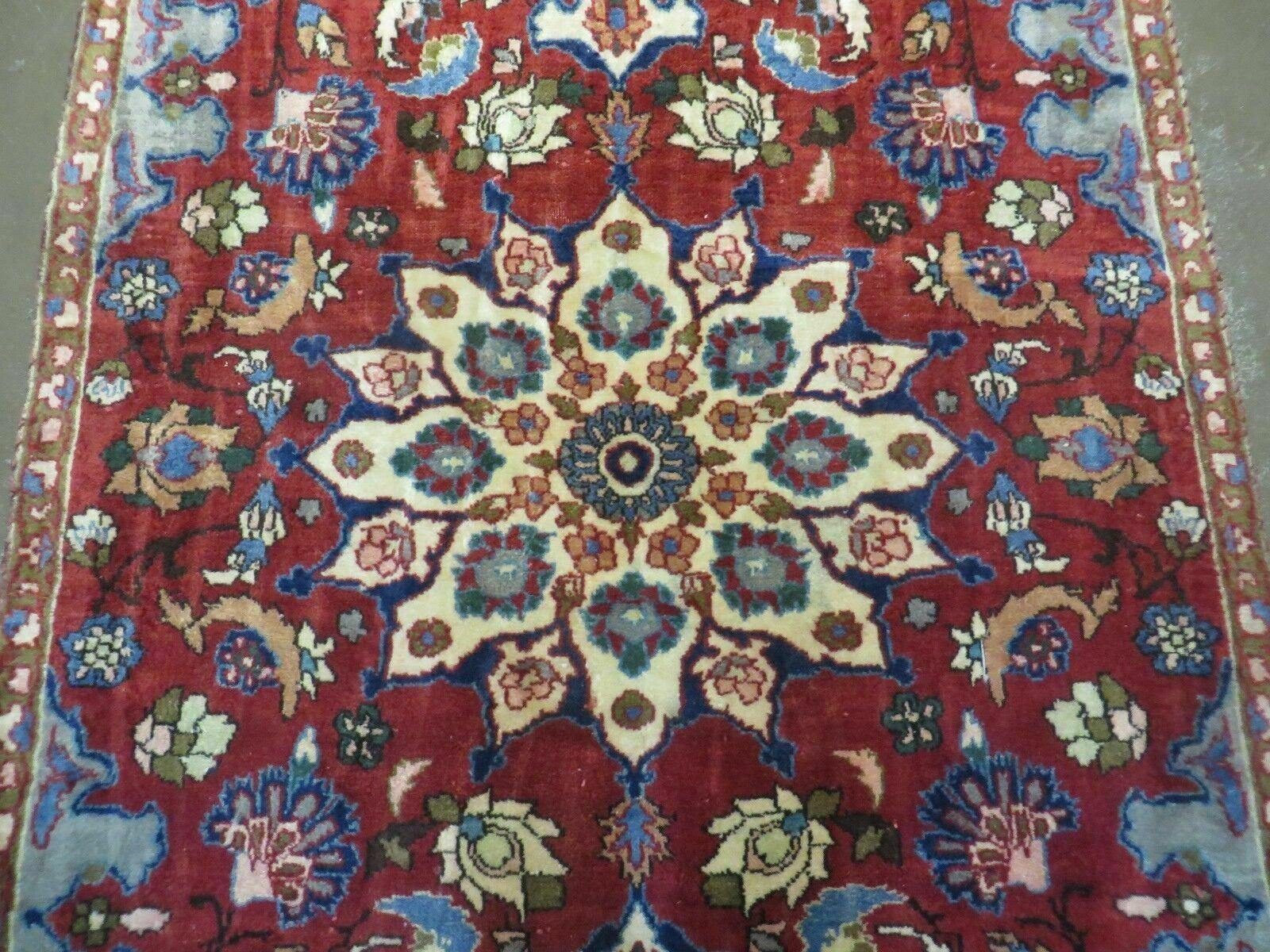 4' X 6' Antique Handmade India Floral Oriental Wool Rug Vegetable Dyes #120 - Jewel Rugs