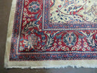 10' X 14' Vintage Hand Knotted Made Indian Agra Wool Rug Vegetable Dyes Ivory - Jewel Rugs