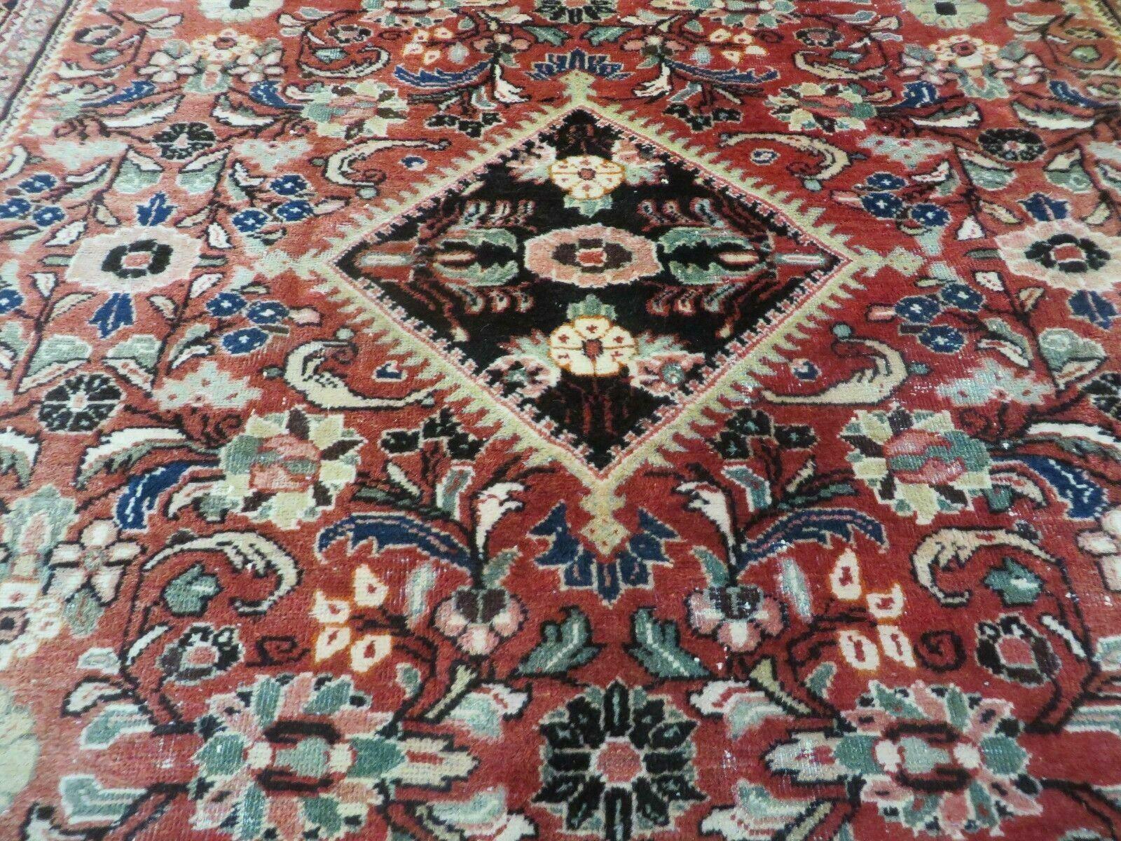 9' X 12' Antique Handmade Indian Agra Wool Rug Carpet Vegetable Dyes # 720 - Jewel Rugs