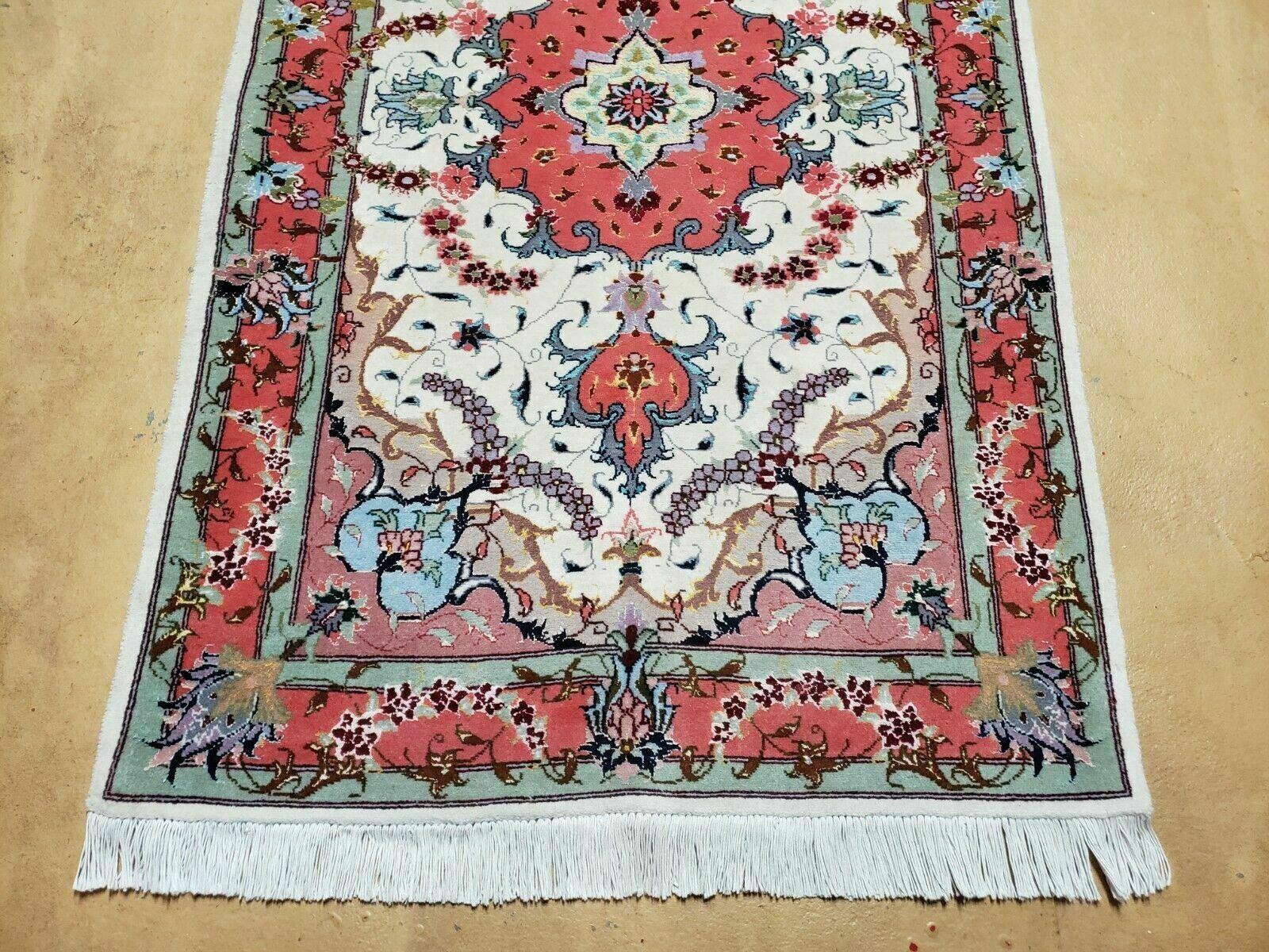 3' X 4' Ultra Fine Handmade Authentic Floral Allover Top Quality Oriental Wool Rug Silk Accents Top Quality Pair B - Jewel Rugs