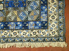 12' x 17' Palace Size Handmade Moroccan Urban Rabat Blue Panel Wool Area Rug - Blue and Beige - Jewel Rugs