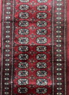 Turkoman Runner Long Wool Rug 2' 8" x 19' 8" Vintage Runner Rug, Hallway Rug, Bokhara Runner, Red Turkmen Rug, Wool Bukhara Runner 19ft 20ft - Jewel Rugs