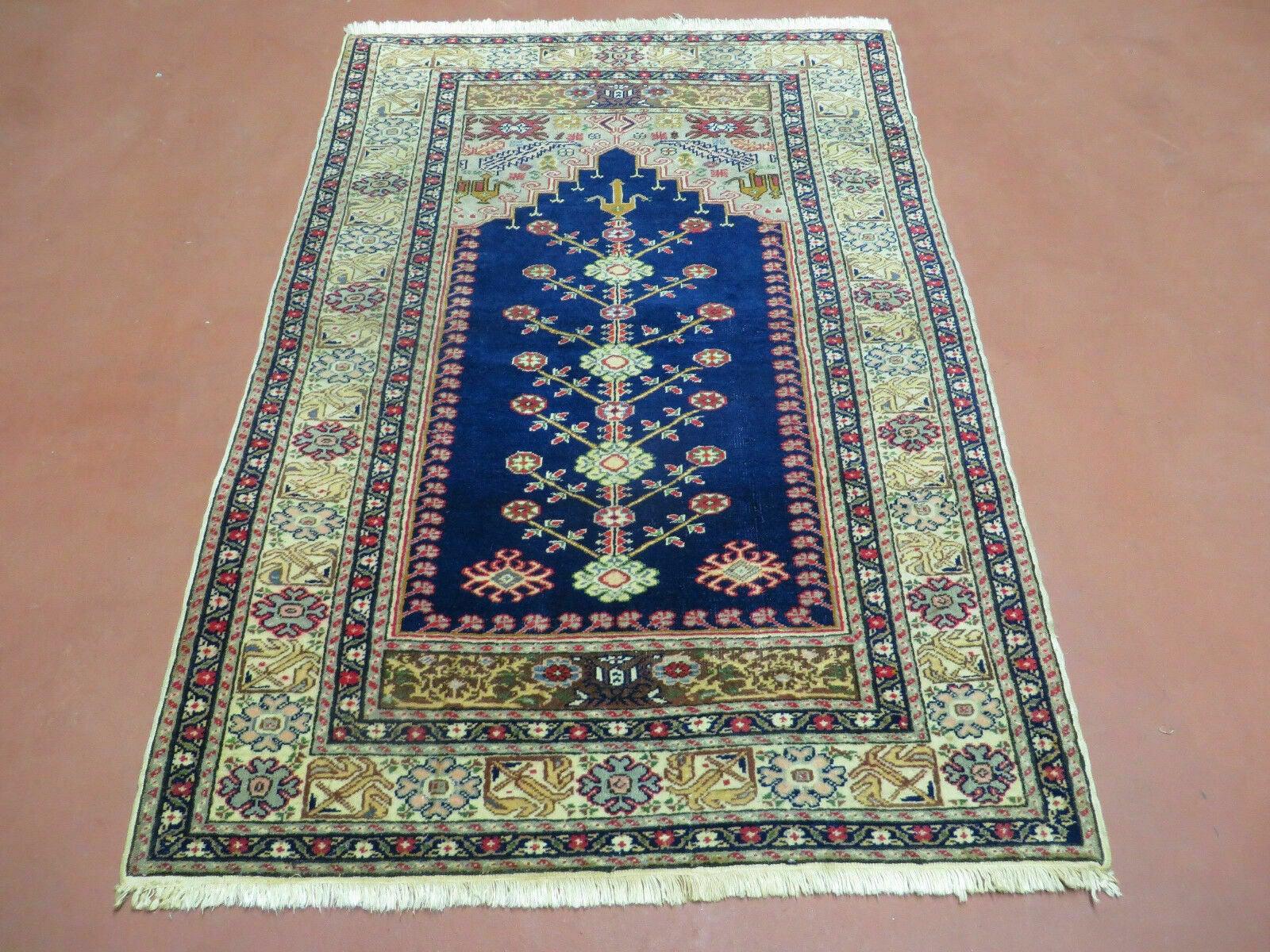 3' X 4' Semi Antique Handmade Turkish Prayer Kaisery Wool Rug Nice - Jewel Rugs