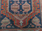 4' X 6' Handmade Caucasian Kazak Karabagh Shirvan Wool Rug Blue Nice - Jewel Rugs