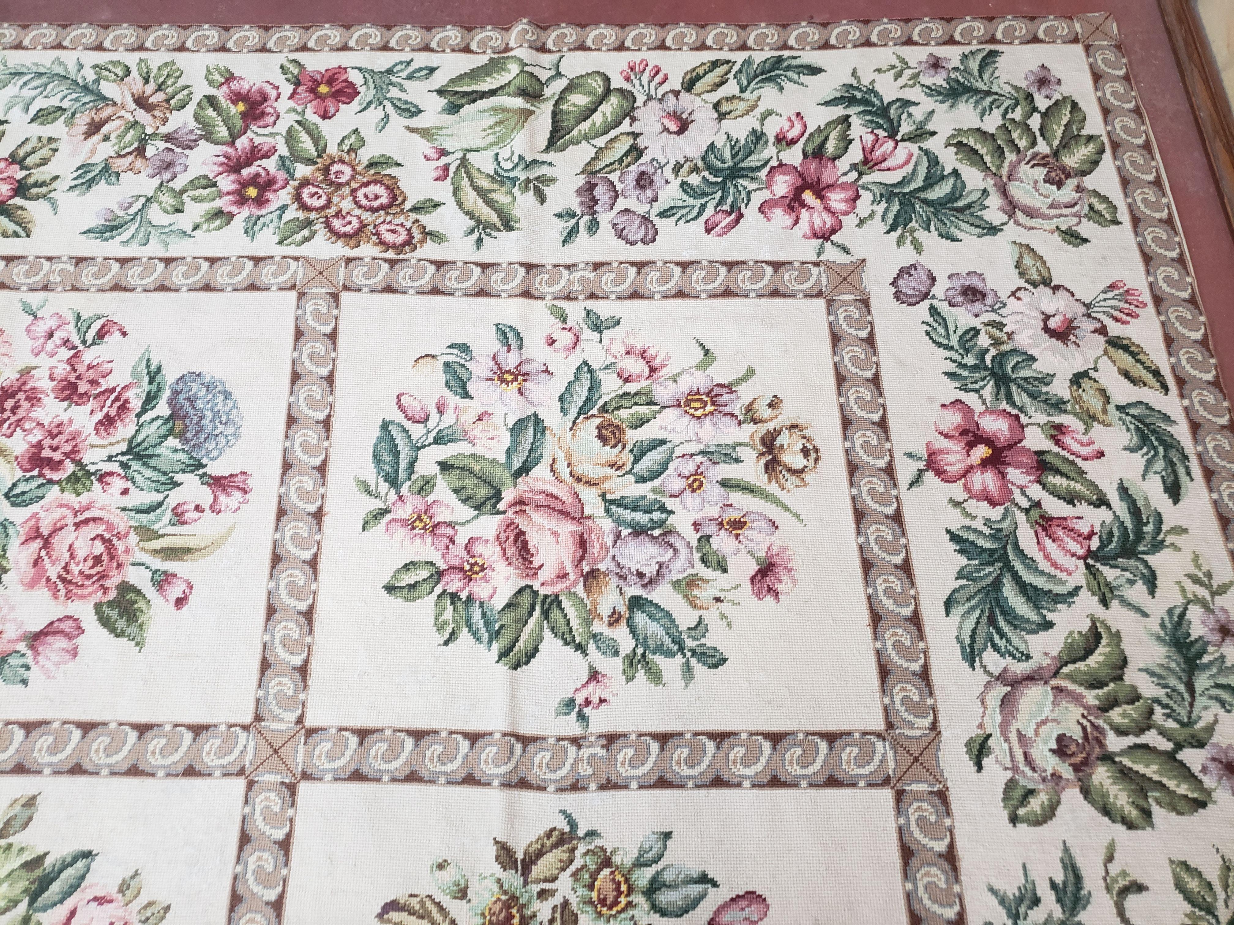 10' X 14' Handmade French Aubusson Savonnerie Design Needlepoint Rug Nice - Jewel Rugs