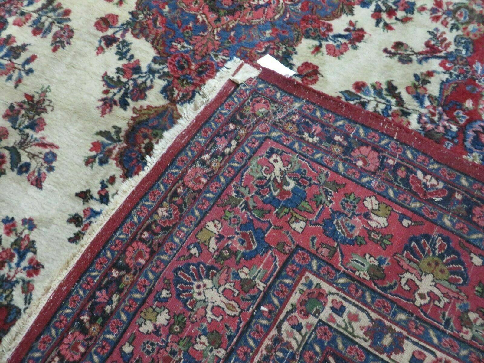 9' X 12' Antique India Oriental Floral Medallion Handmade Wool Rug Organic Dye - Jewel Rugs