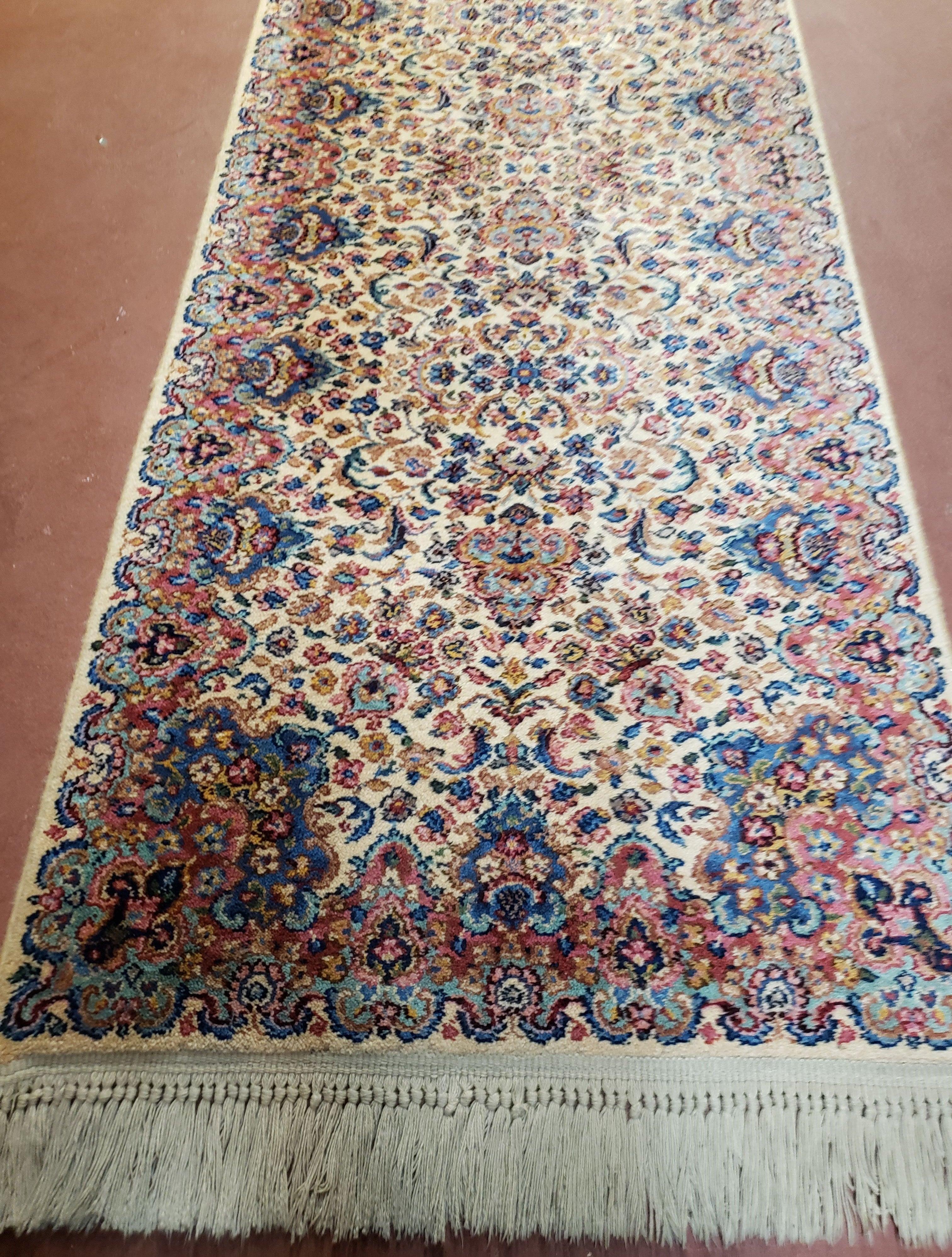 3 x 12 Karastan Rug Runner Wool Vintage Karastan Carpet Hallway Rug 12ft Long Runner Kitchen Runner - Jewel Rugs