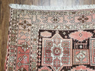 Antique Caucasian Rug 5' 5" x 10' 9", Shirvan Carpet, Wide Oriental Corridor Runner, Quality Handmade Hand-Knotted Wool Rug, Pale Pink Black - Jewel Rugs