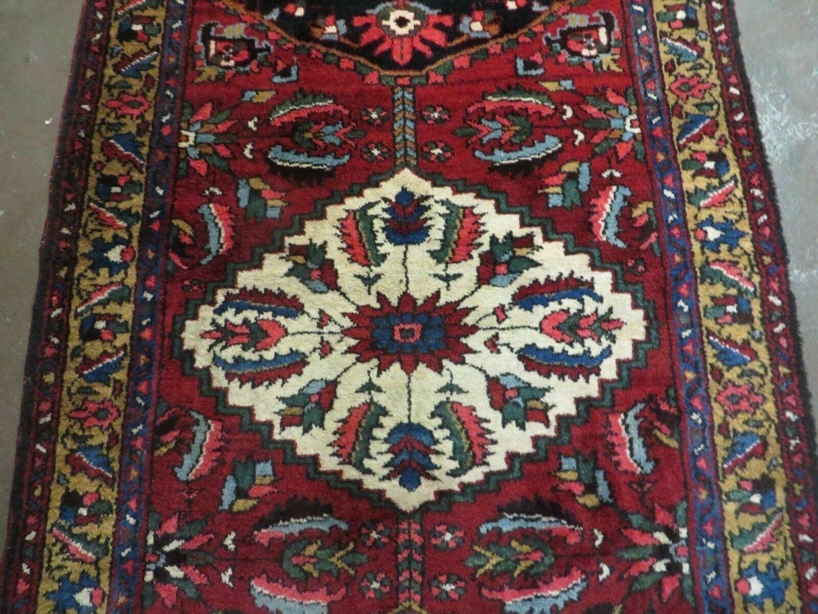 3' X 10' Handmade India Floral Oriental Wool Runner Rug Red Hand Knotted Nice - Jewel Rugs