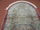 3' X 5' Vintage Handmade Chinese Art Deco PEKING Oval Wool Rug Carpet Salmon - Jewel Rugs