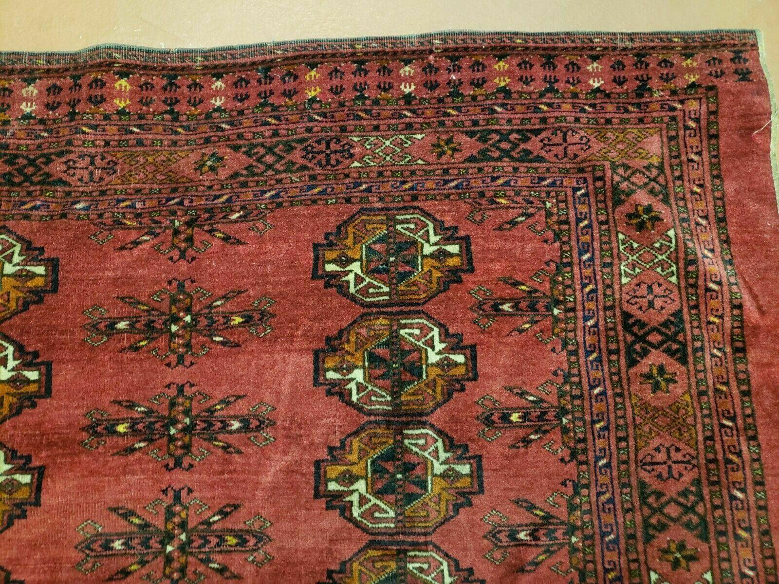 3' 1" X 5' 5" Antique Handmade Tribal Wool Rug Salor Turkoman Organic Dyes Wow - Jewel Rugs