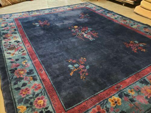 8' X 10' Antique Hand Made Art Deco Nichols Peking Chinese Rug Carpet Blue Nice - Jewel Rugs