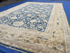 12 x 18 Hand-Knotted Vintage Palace Sized Pak Peshawar Dark Blue Oversized Rug - Jewel Rugs