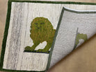 3 x 4 Handmade Rug Zagros Mountains Wool Rug Lion Beige Olive Green Tribal Rug - Jewel Rugs