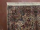 Karastan Rug Floral Kirman #742, American Made, 5'9" x 9", 6x9 Vintage Karastan Wool Rug, Royal Kirman Pattern - Jewel Rugs