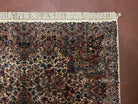 Karastan Rug Floral Kirman #742, American Made, 5'9" x 9", 6x9 Vintage Karastan Wool Rug, Royal Kirman Pattern - Jewel Rugs