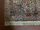 Karastan Rug Floral Kirman #742, American Made, 5'9" x 9", 6x9 Vintage Karastan Wool Rug, Royal Kirman Pattern - Jewel Rugs