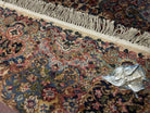 Karastan Rug Floral Kirman #742, American Made, 5'9" x 9", 6x9 Vintage Karastan Wool Rug, Royal Kirman Pattern - Jewel Rugs