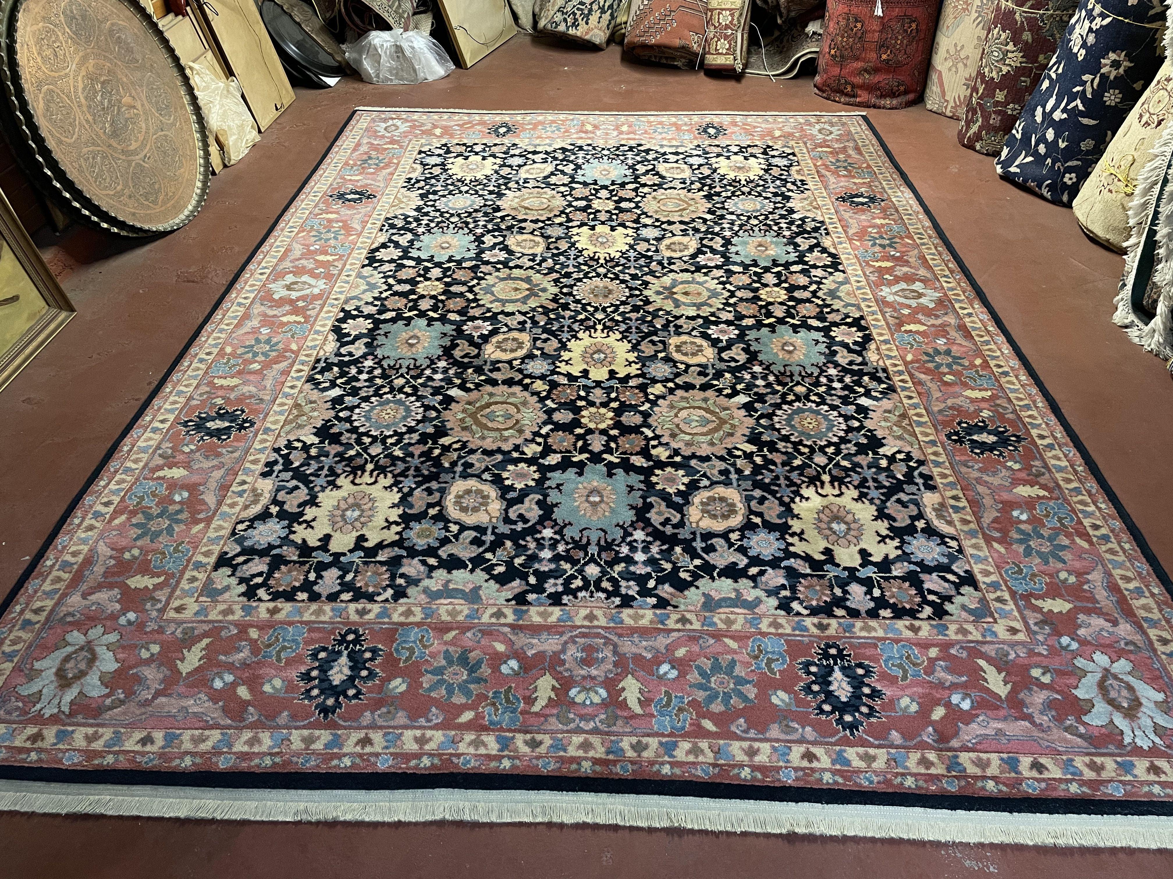 8' 2" X 11' 7" Karastan American Made Willamsburg Wool Rug Pattern #554 Nice - Jewel Rugs