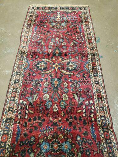 2' 7" X 6' 7" Antique Handmade Wool India Floral Oriental Short Runner Rug Red - Jewel Rugs